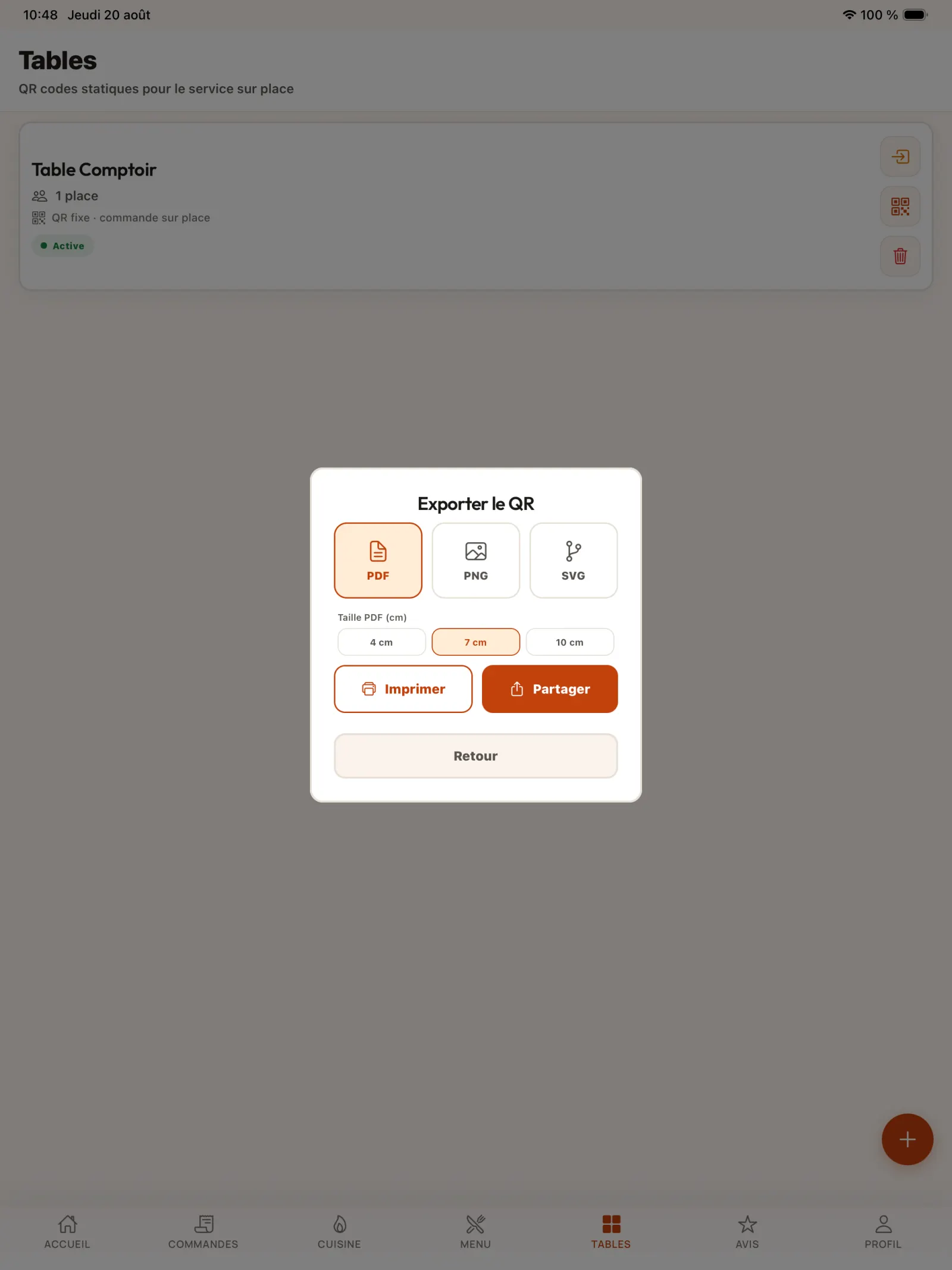 اختر تنسيق التصدير في KoulChi Pro.